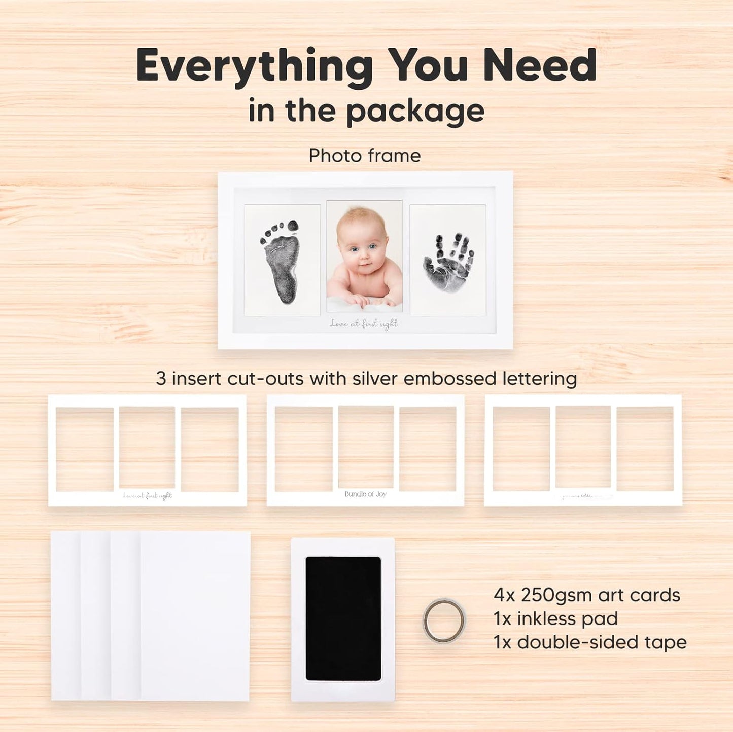 Inkless Hand and Footprint Kit, Boy, Girl, Newborn Keepsake - No Mess 