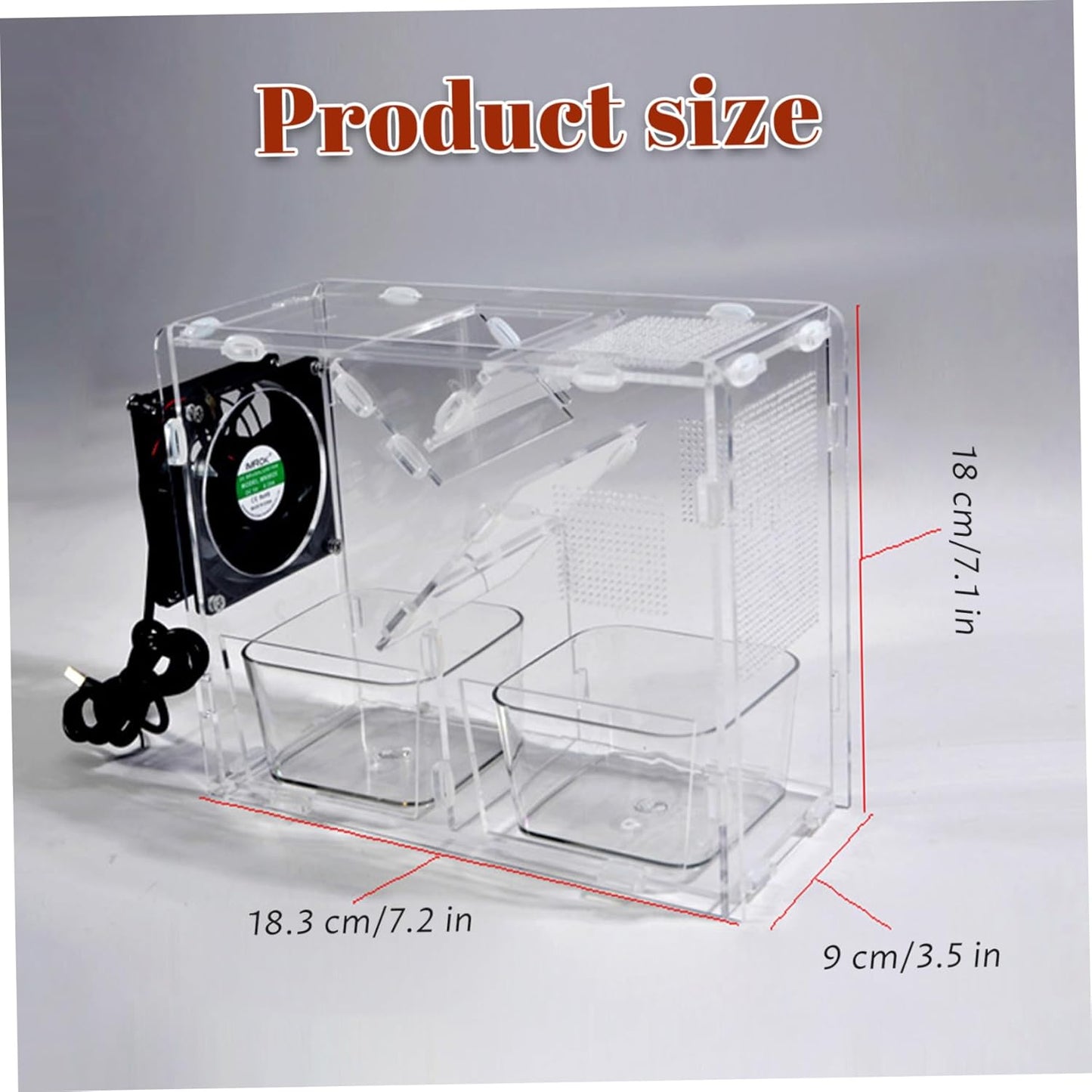 Bird Seed Storage Container with USB Powered Feeder Clear Window Bird Feeder for Outdoors Garden Easy to Clean