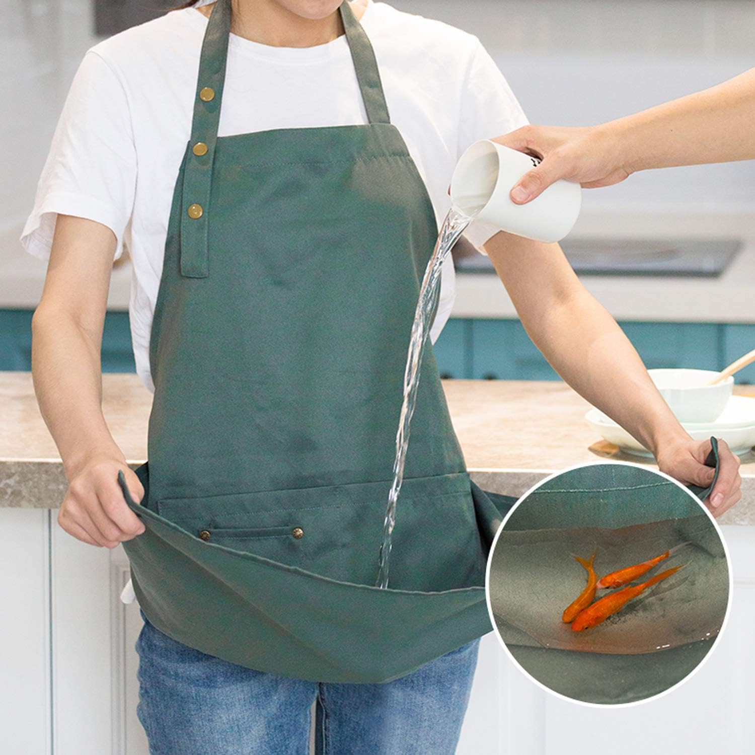MORNITE Art Aprons for Painting Pottery Ceramics, Mens Women Kitchen C