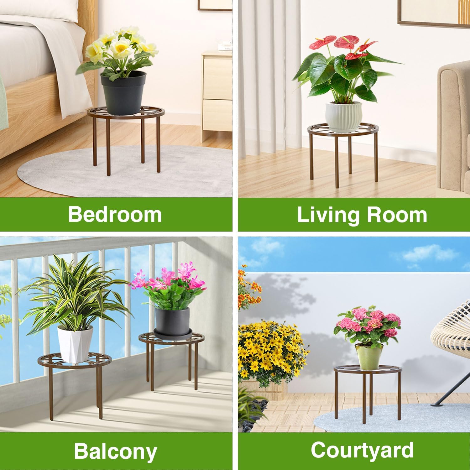 1 PCS Plant Stand,-Heavy Duty Metal Stand Decorates Plants, Anti-Rust 