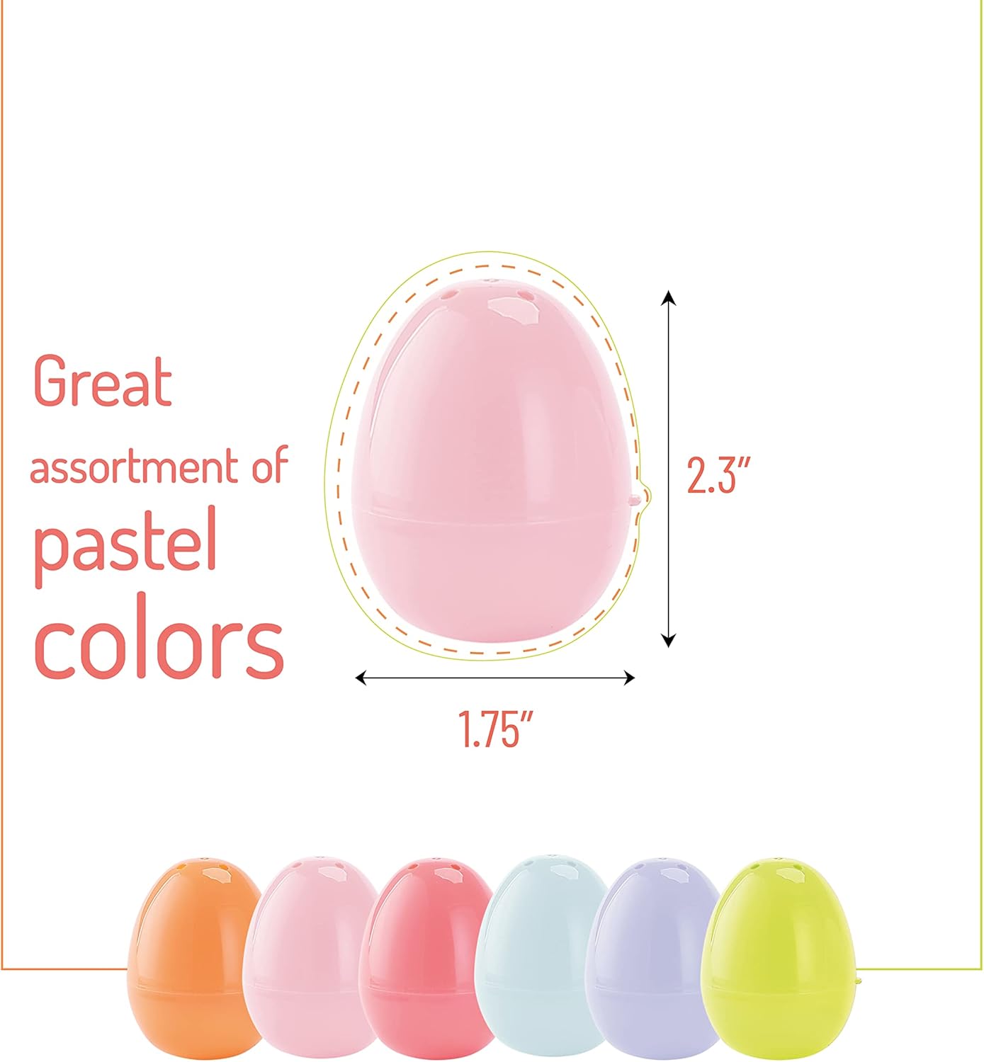 Mr. Pen- Fillable Easter Eggs, Bright Color, 2.3 inch, 48 Pack, Easter Eggs, Plastic Eggs, Easter Eggs Empty, Plastic Easter Eggs, Plastic Eggs Fillable, Easter Eggs Bulk