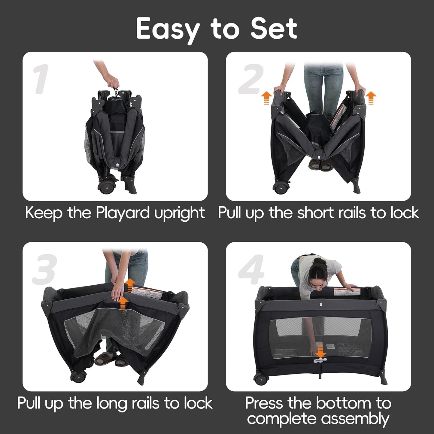 Pamo Babe Pack and Play 4 in 1 Playard Portable Playard Foldable Playp
