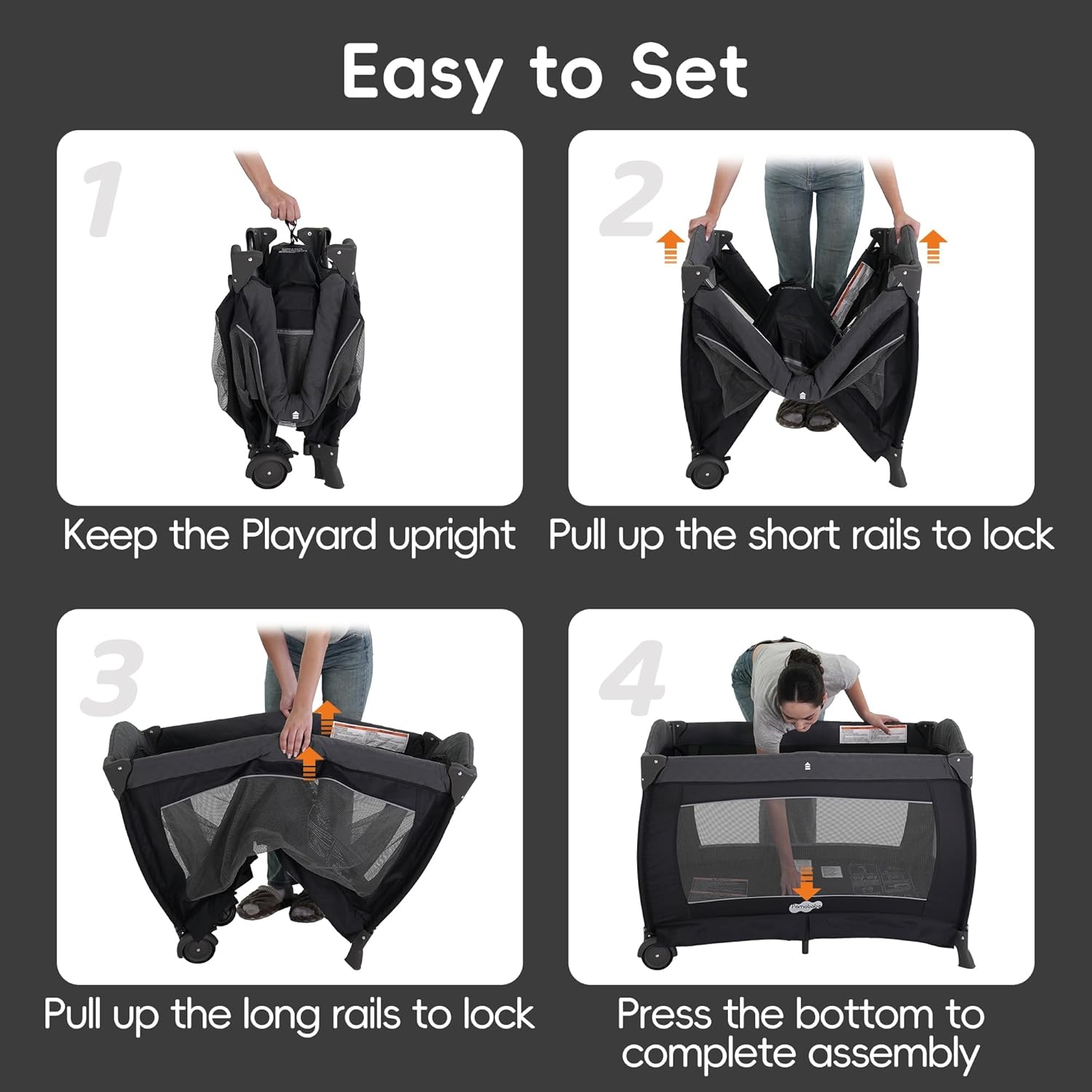 Pamo Babe Pack and Play 4 in 1 Playard Portable Playard Foldable Playp