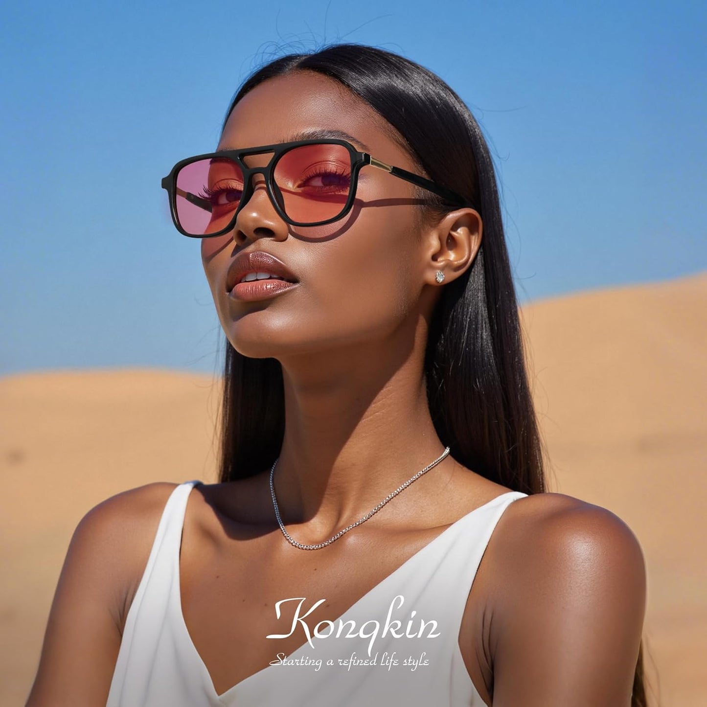 Retro Aviator Sunglasses for Women Men:Polarized Trendy Vintage 70s Re