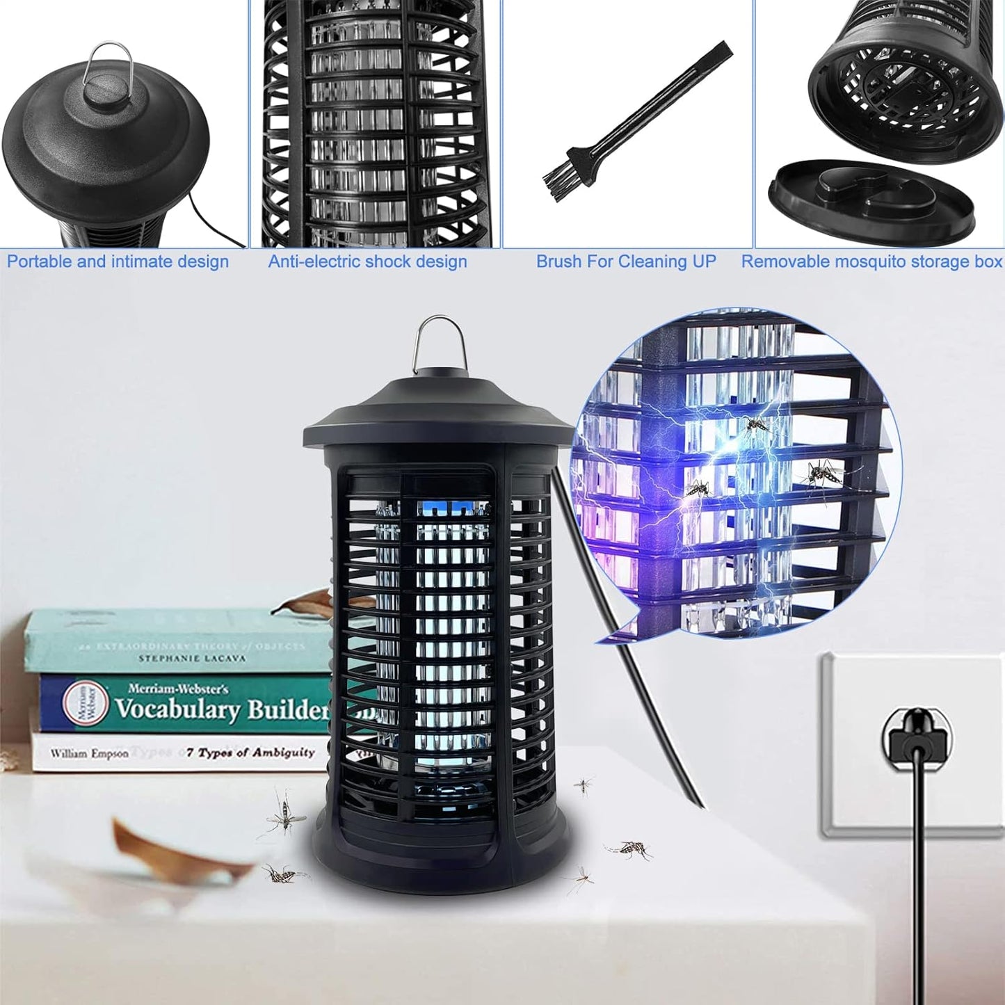 Electric Bug Zapper Indoor/Outdoor, 4200V High Powered Mosquito Zapper