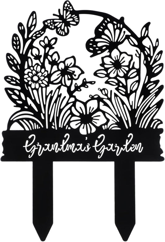 Grandma's Garden Metal Sign Grandma Gardening Tools Valentines Day Gif