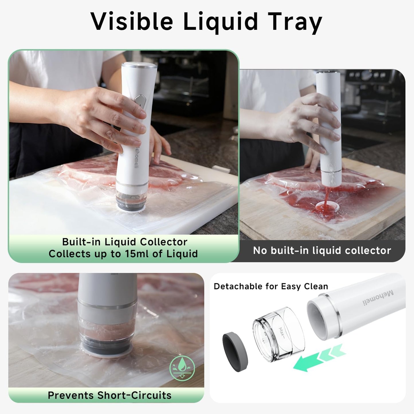 Compact Vacuum Sealer for Food (Vacuum Sealer Machine + 30 Reusable Va