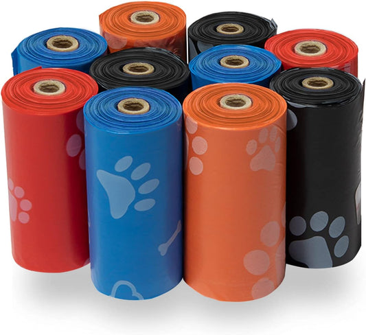 Best Pet Supplies Dog Poop Bags (150 Bags) for Waste Refuse Cleanup, D
