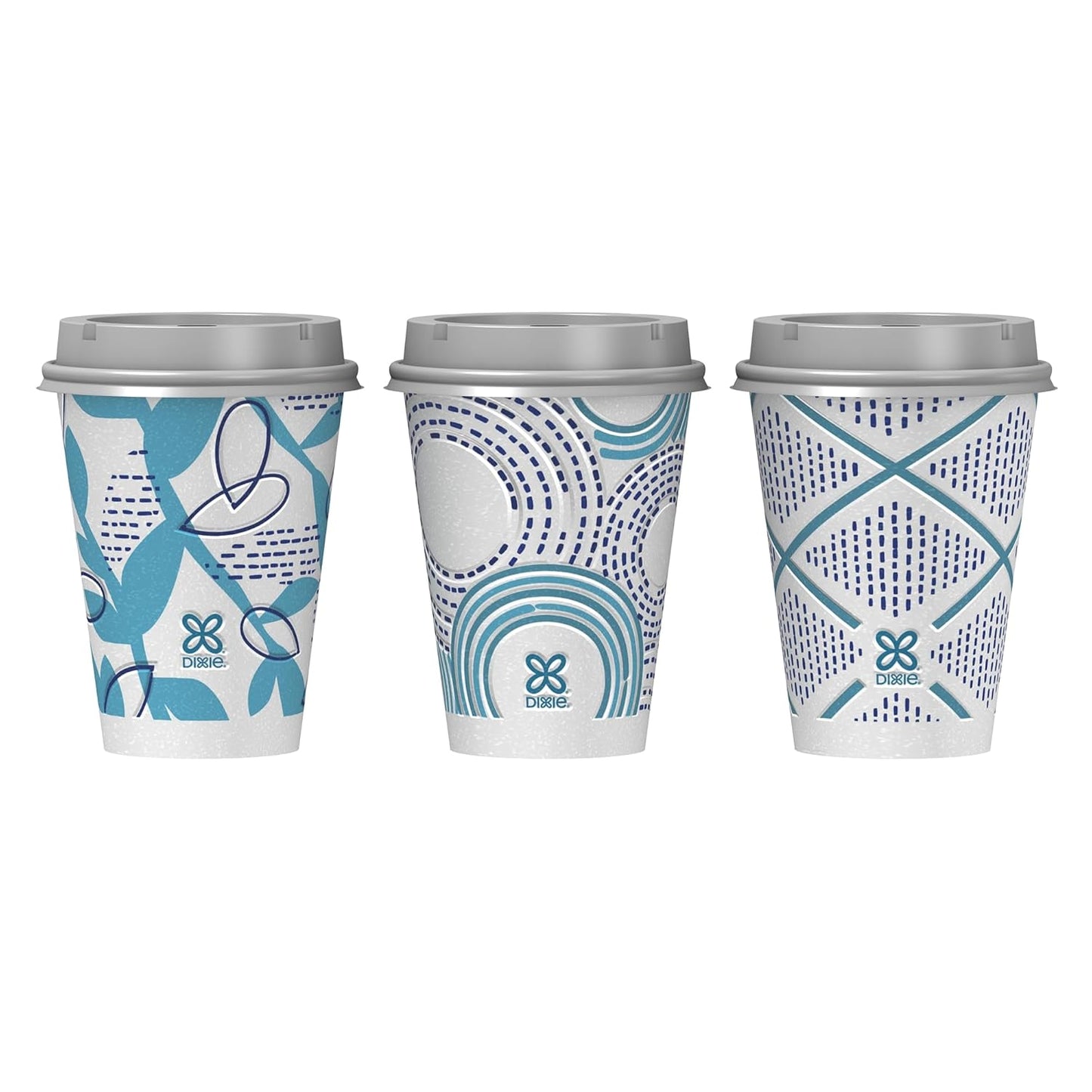 Dixie To Go Paper Coffee Cups With Lids, 12 oz, 66 ct, Disposable Insulated Paper Cups for On-The-Go Hot or Cold Beverages