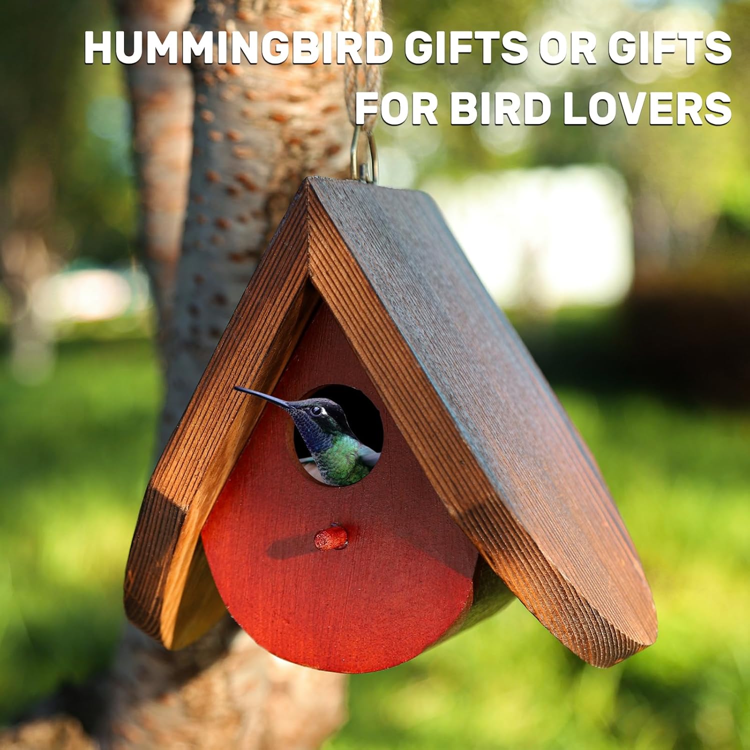 Hummingbird House for Outside. Hummingbird Gifts. Gardening Gifts for 