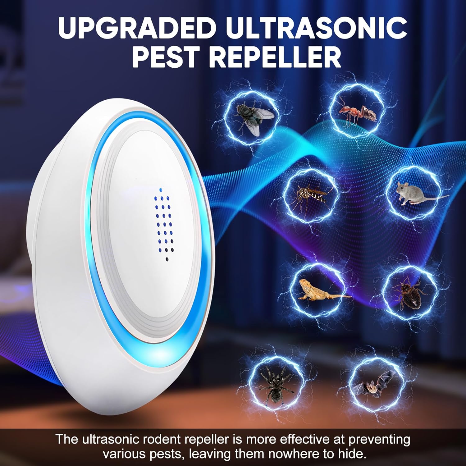 Ultrasonic Pest Repeller Indoor Ultrasonic Repellent, Mouse Repellent 
