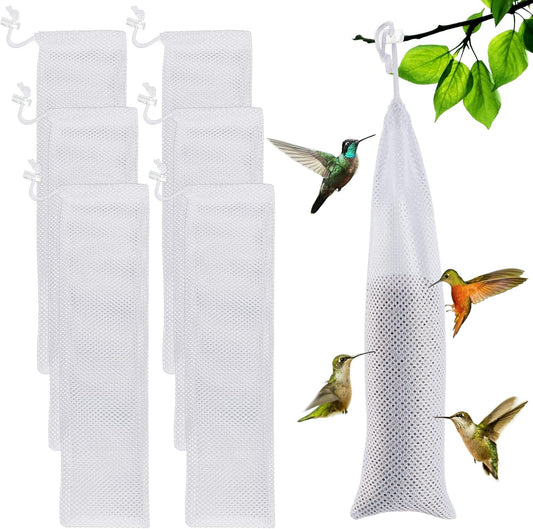 6 Pcs Finch Sock Feeder for Outdoor - Durable Thistle Seed Feeder Sack