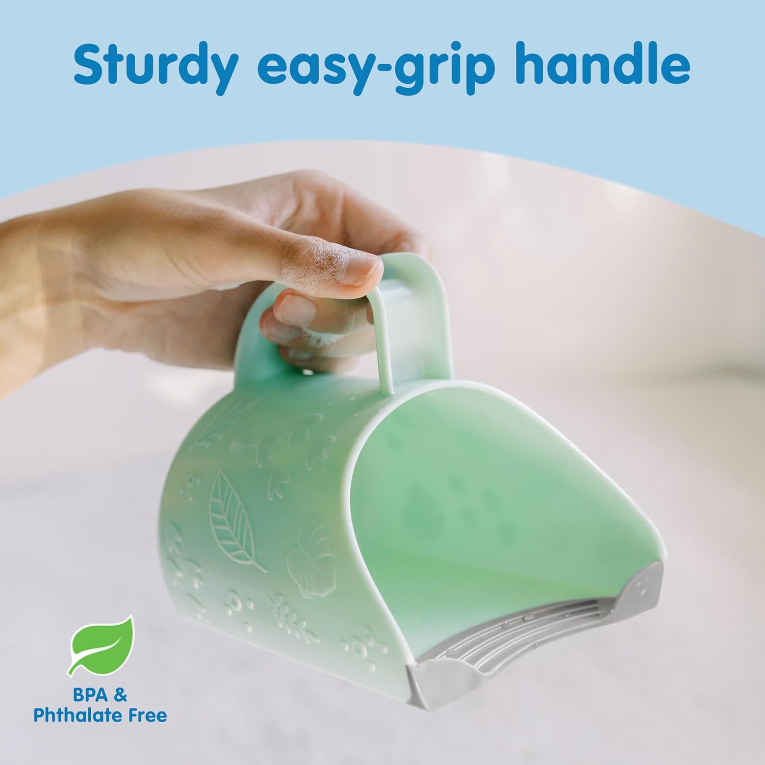 Dr. Brown's CleanUp Dino-Pour Baby Bath Rinse Cup, Tear-Free Rinsing f