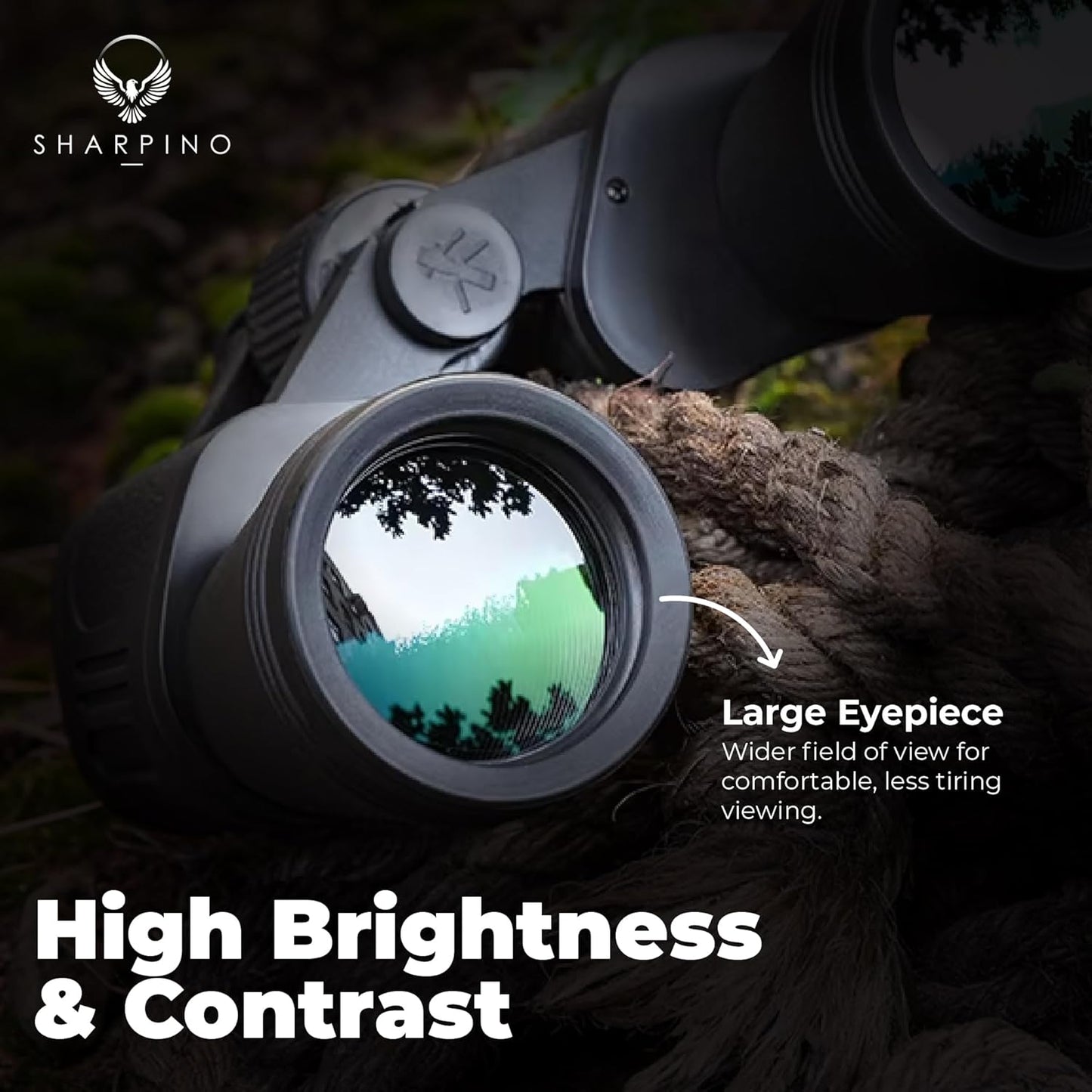 10 x 50 Binoculars for Adults High Powered – Wide Angle Binoculars with Anti Reflective Fog Proof Lens – Waterproof, Outdoors, Hunting, Bird Watching, Concert, Sporting Events