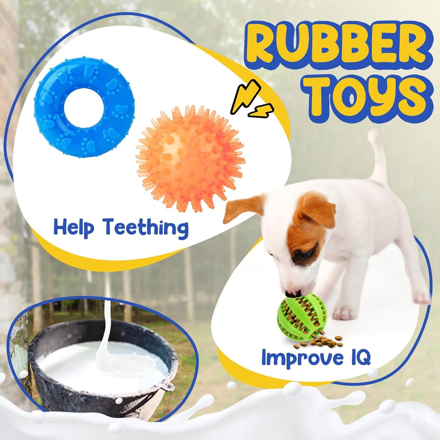Puppy Toys for Teething, 9 Pack Interactive Dog Toys for Small Dogs, P