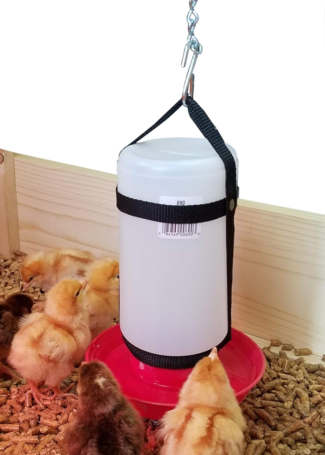 1 Qt. Hanging Harness with Plastic Bottle and Waterer Base