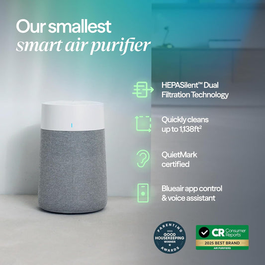 BLUEAIR Air Purifier for Small Room, Bedroom, Home, Cleans 926 sqft in