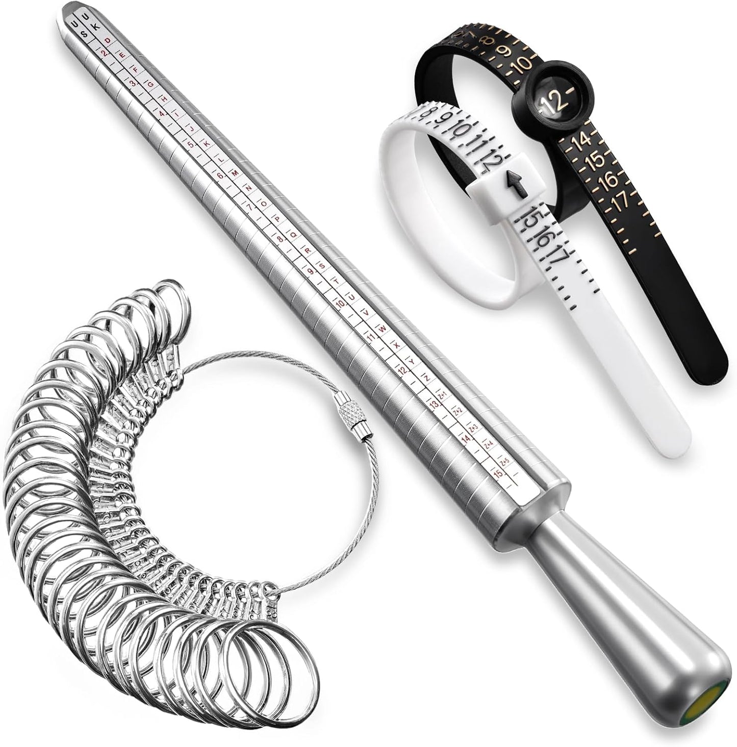 Meowoo Ring Sizer Measuring Tool Set, Ring Gauges with Finger Sizer Ma