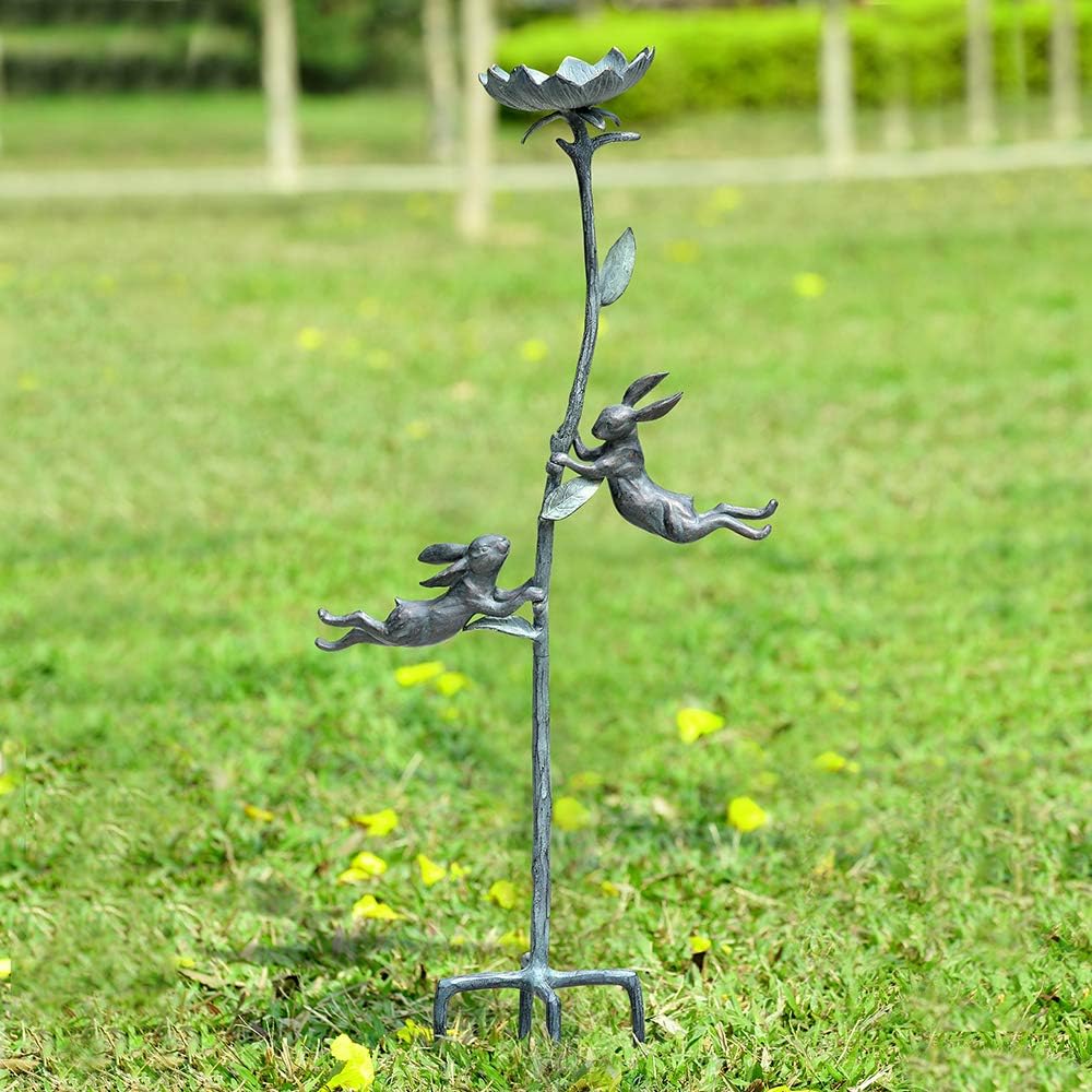 SPI Rowdy Rabbit Pair Birdfeeder with Stake