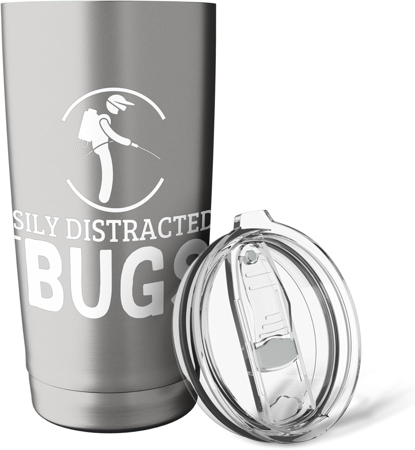 Easily Distracted By Bugs Pest Control Funny Exterminator Stainless Steel Insulated Tumbler