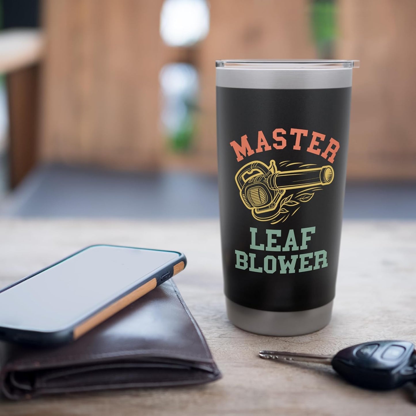 Leaf Blowing Men Master Leaf Blower Lawn Care Yard Leaves Stainless Steel Insulated Tumbler