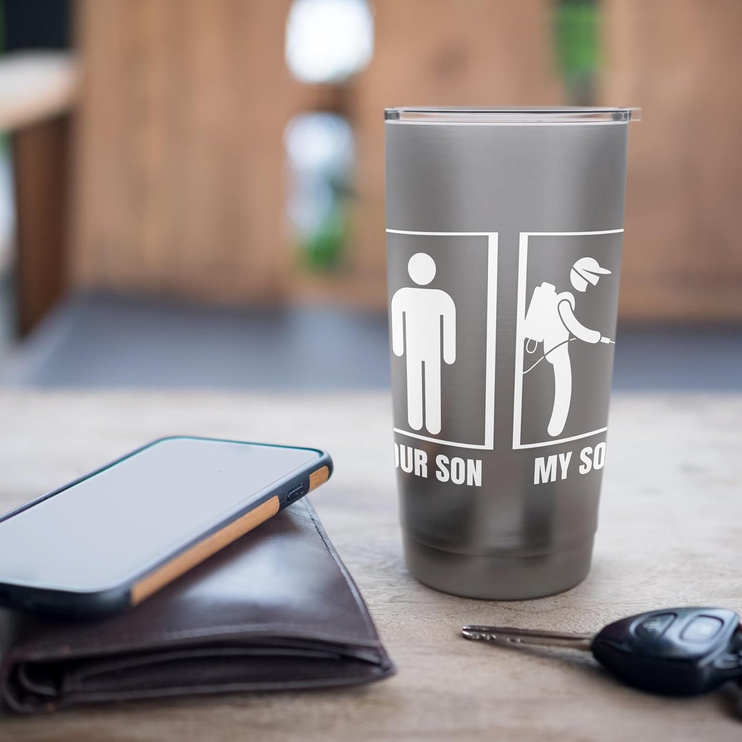 Pest Control Your Son My Son Dad Mom Funny Exterminator Stainless Steel Insulated Tumbler