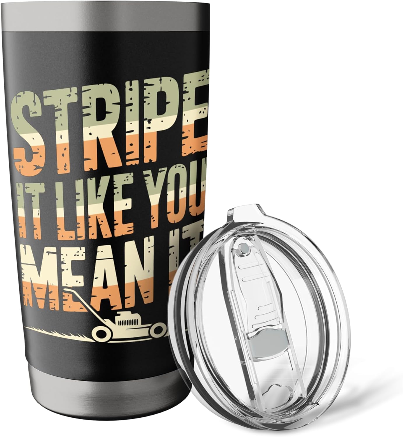 Funny Lawn Striper Lawn Care Stainless Steel Insulated Tumbler
