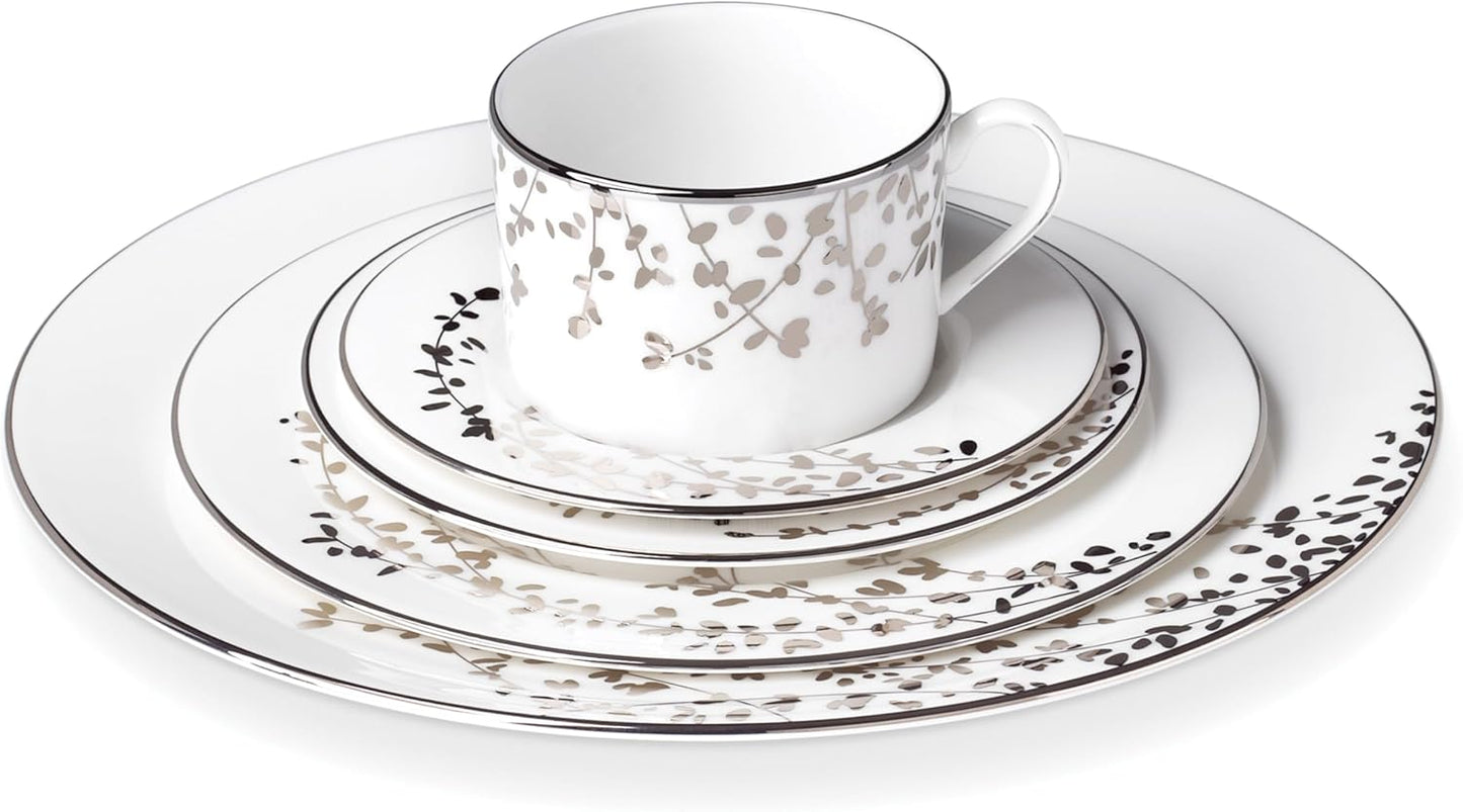 Kate Spade New York Gardner Street Platinum 5-Piece Place Setting, 4.2
