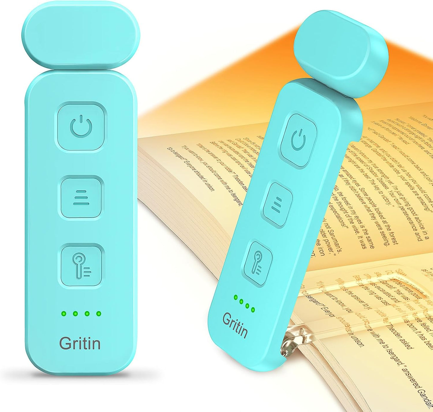 Gritin Reading Light, Rechargeable Book Light for Reading in Bed - Eye