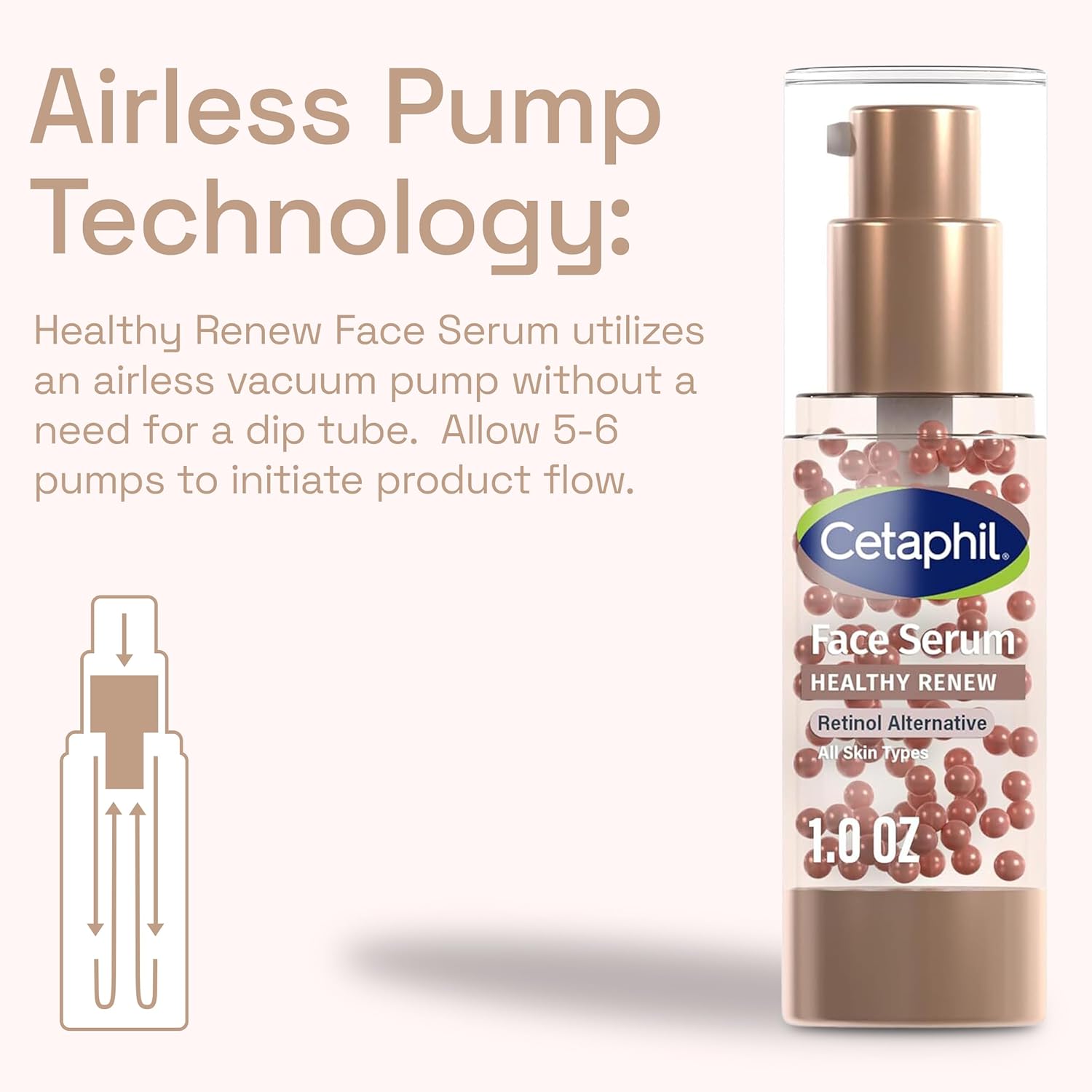 Cetaphil Healthy Renew Anti Aging Face Serum 1 Oz, Retinol Alternative
