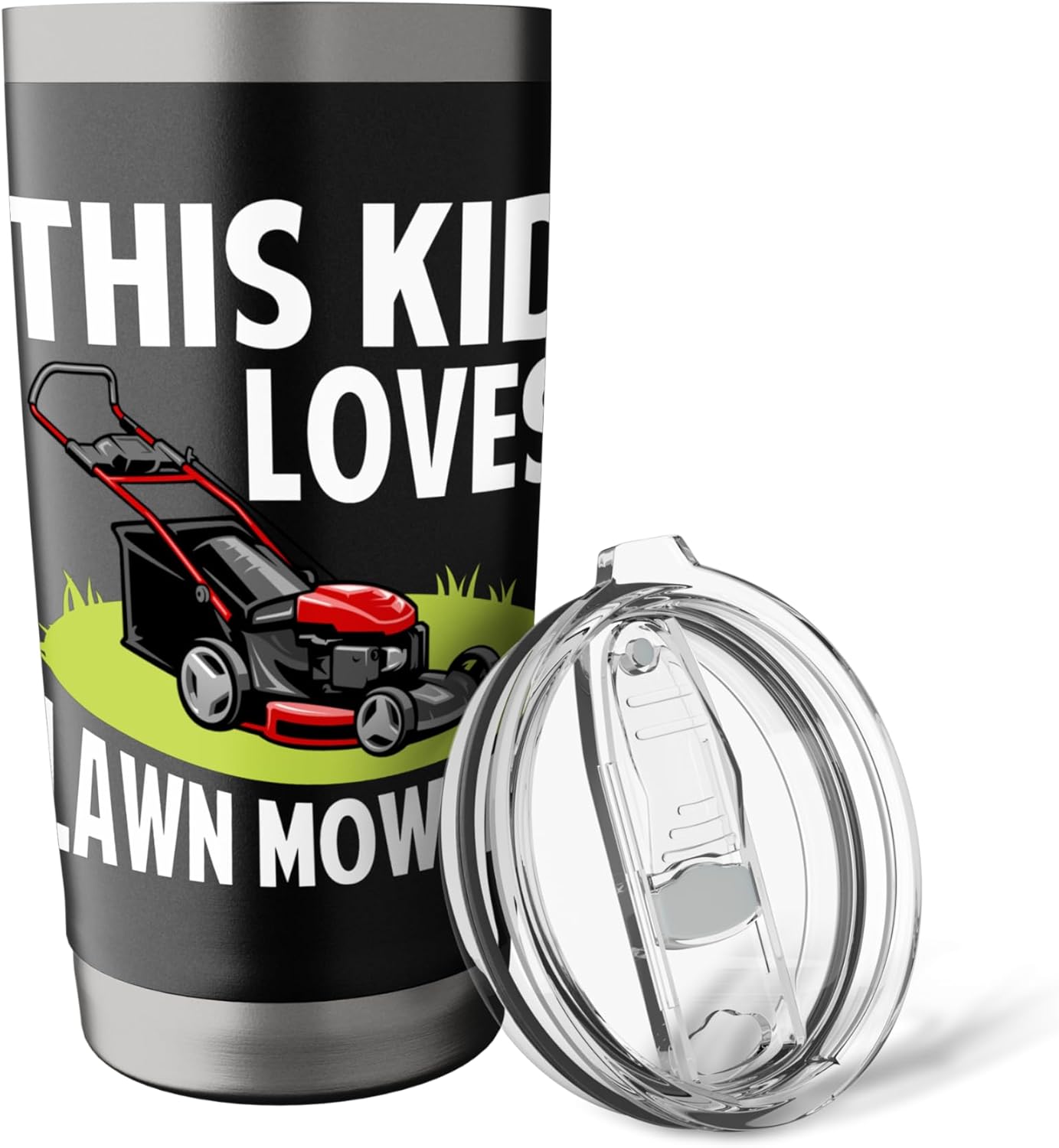 This Kid Loves Lawn Mowers Yard Work Design For Boys Girls Stainless Steel Insulated Tumbler