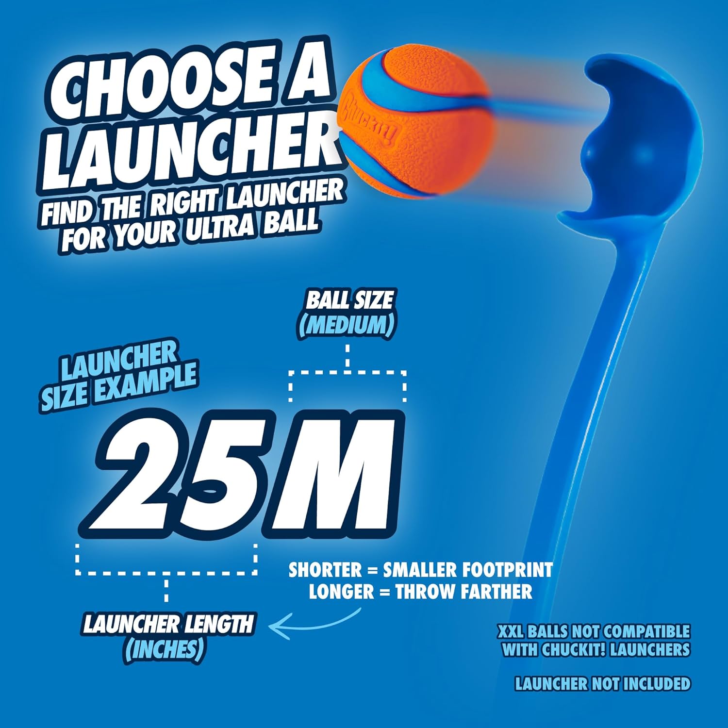Chuckit! Ultra Ball Dog Toy - Medium Bouncy Fetch Balls For Dogs 20-60