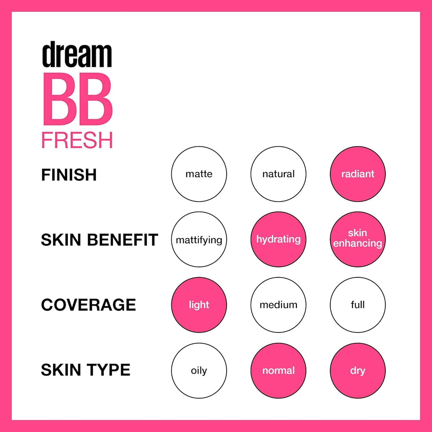 Maybelline Dream Fresh Skin Hydrating BB cream, 8-in-1 Skin Perfecting