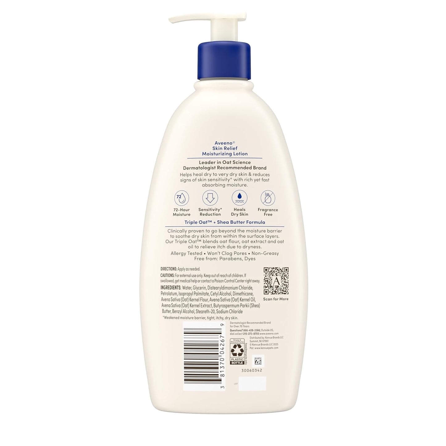 Aveeno Skin Relief Moisturizing Lotion Heals Very Dry, Sensitive Skin,
