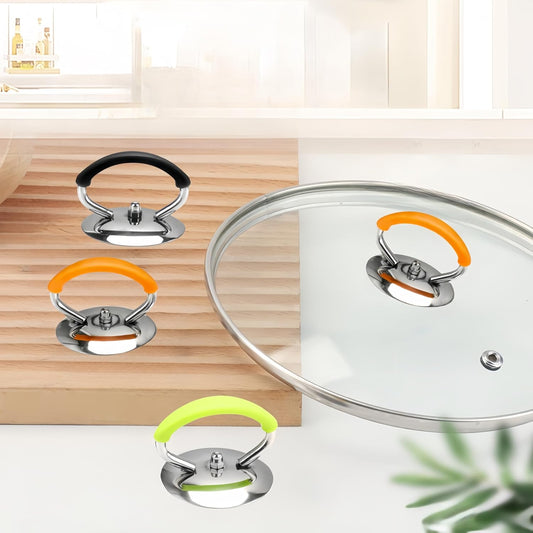 3Pcs Universal Crock Pot Lid Handle, Stainless Steel Heat Resistant Re