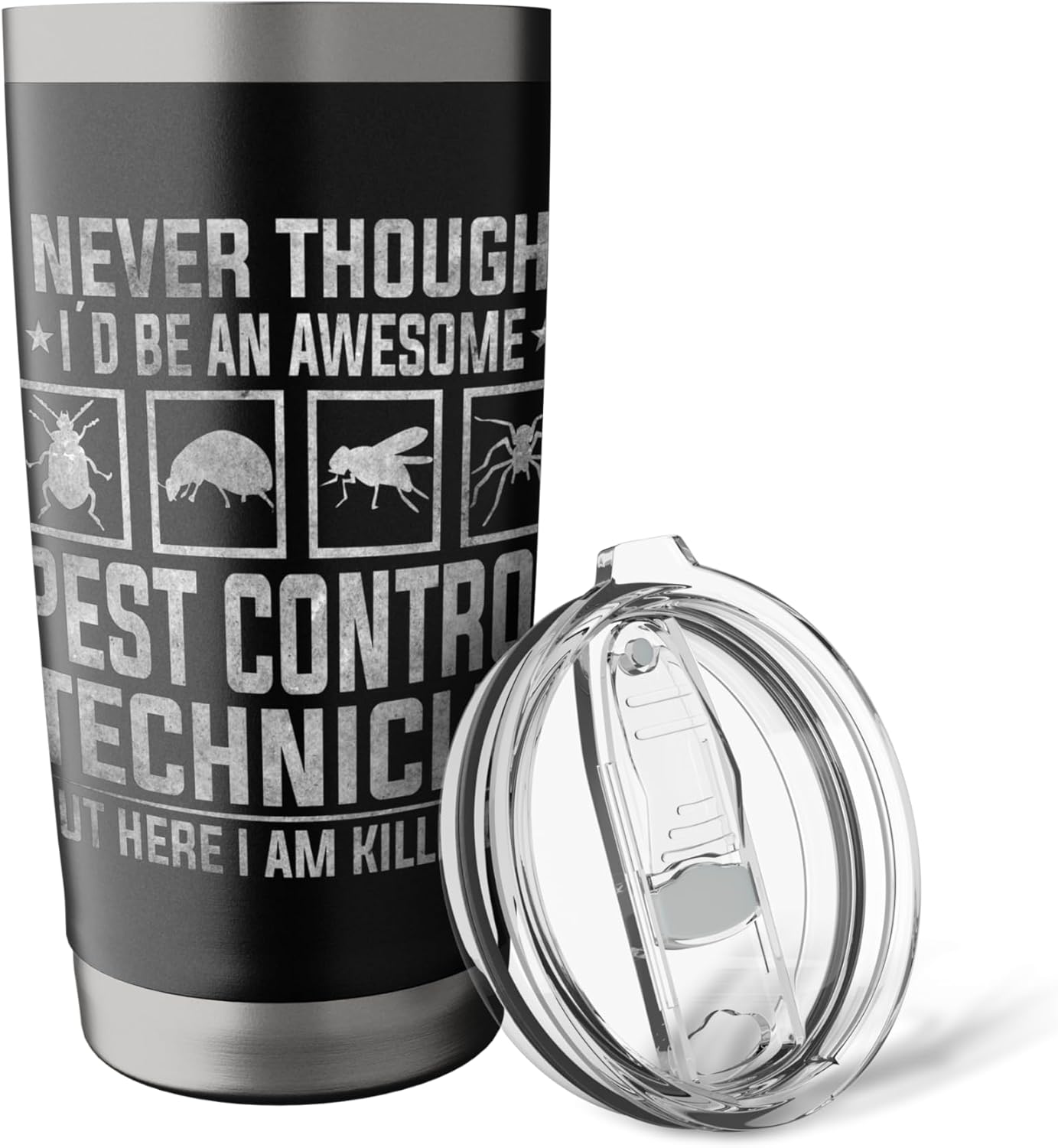 Awesome Pest Control Technician Funny Exterminator Quote Stainless Steel Insulated Tumbler