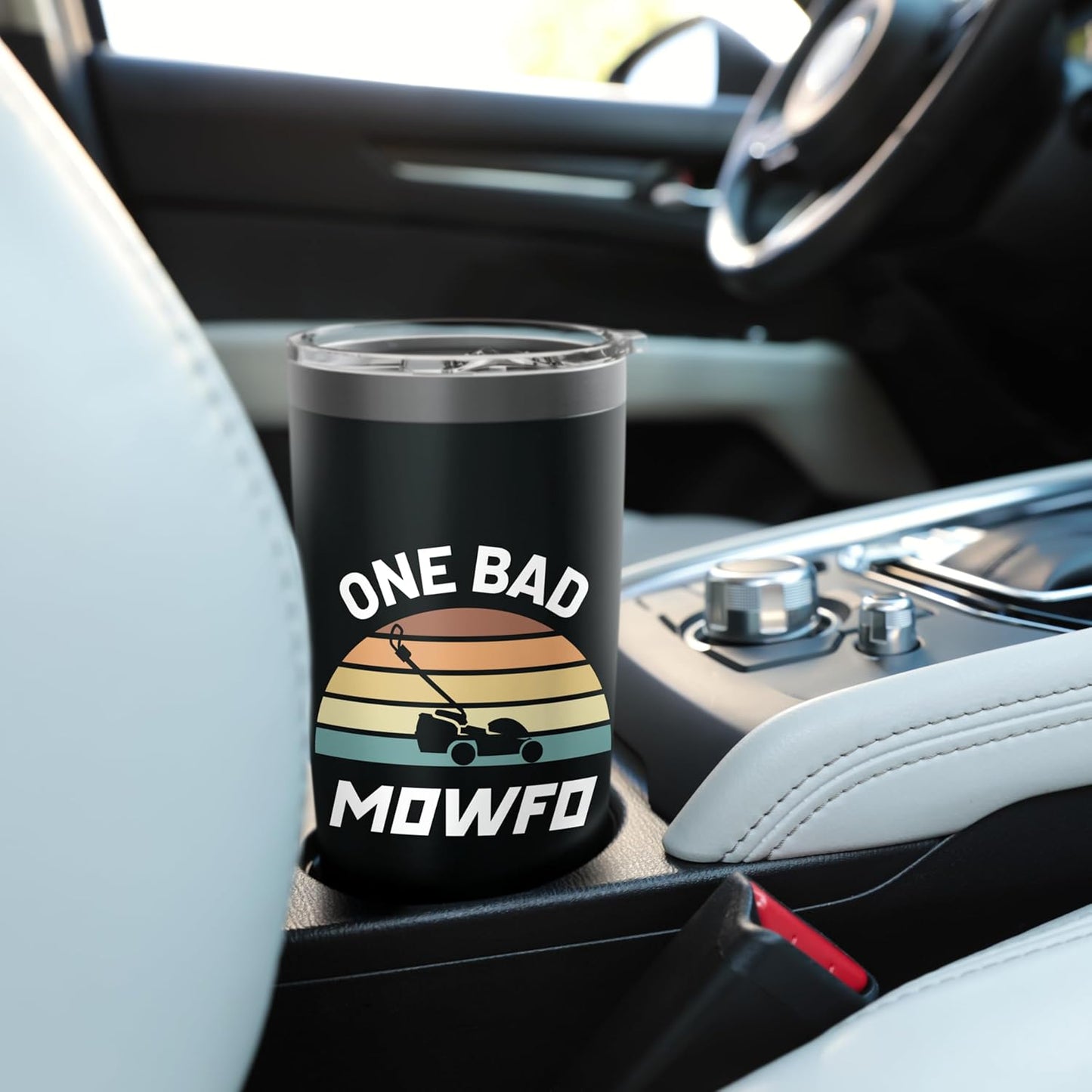 One Bad Mowfo Funny Lawn Care Mowing Gardener Father's Day Stainless Steel Insulated Tumbler