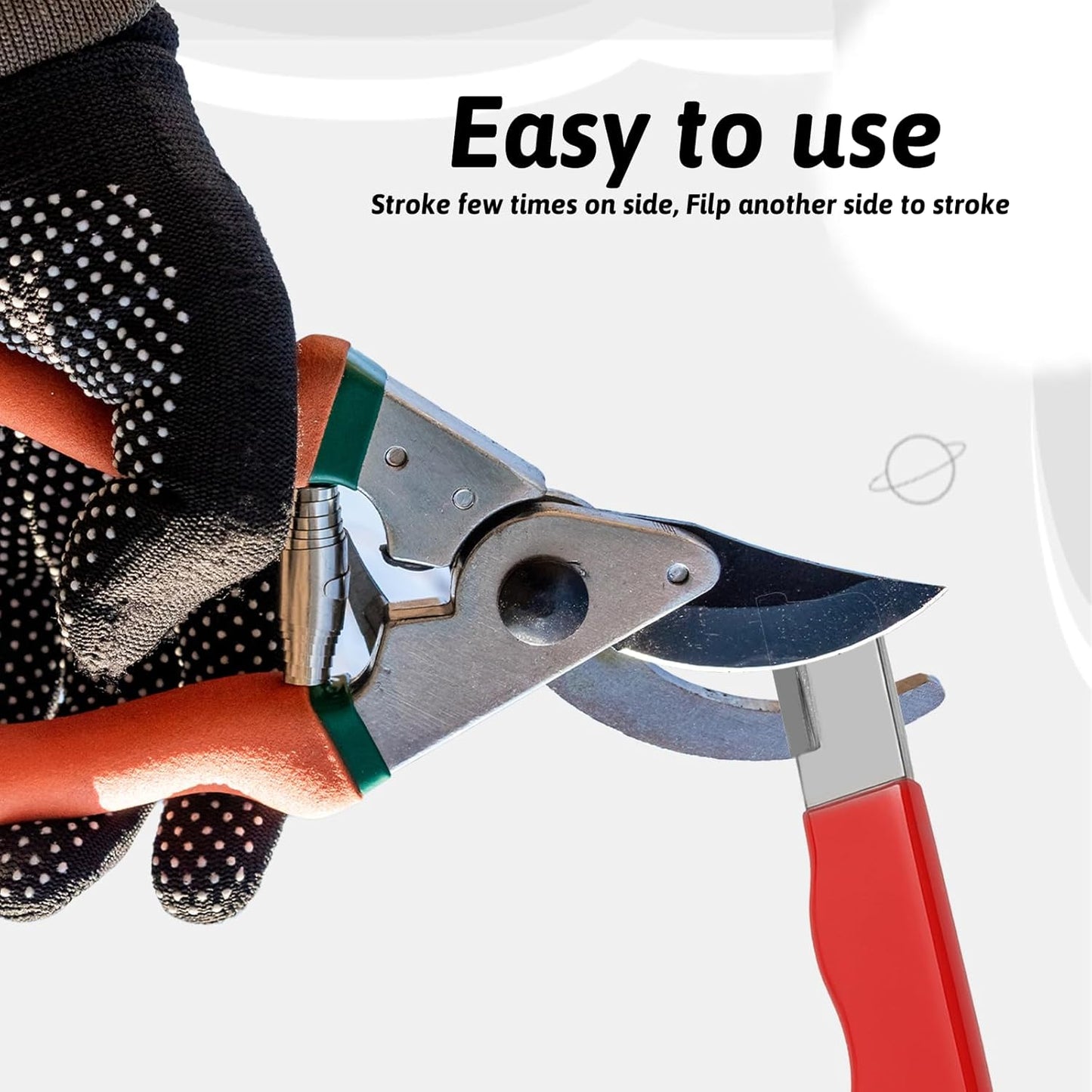 4 Pack Garden Tool Sharpener, Pruning Shears Blade Sharpener, Pocket Blade Sharpeners, Mini Portable Quick Edge Sharpening Multipurpose Usage Knife Sharpeners for Hedge Shears, Sickle, Scissor