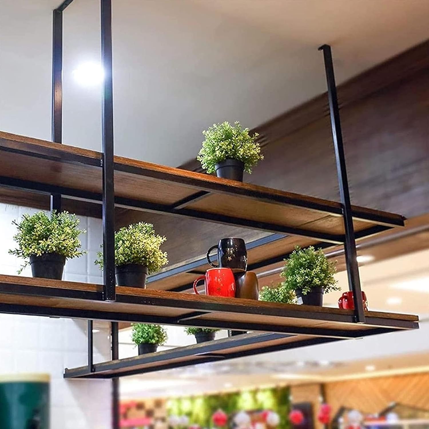 Floating Wall Mounted Plant Shelf for Plants Books and Wine Bottles De