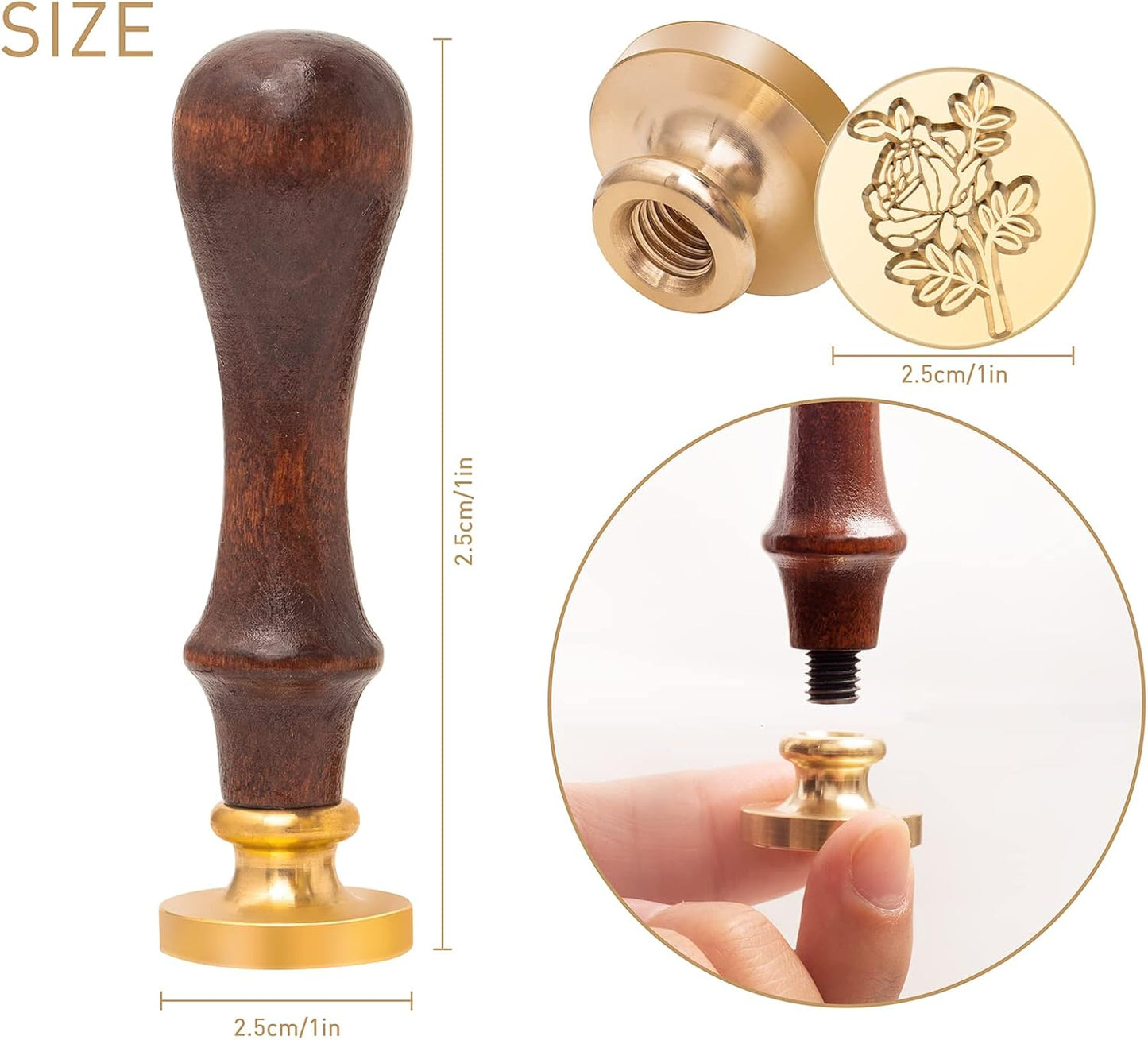 Romantic Rose Wax Seal Stamp, Elegant Garden Botanical Plant Sealing S