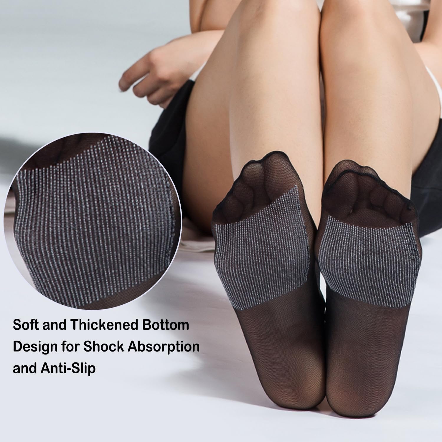 Mcool Mary 12 Pairs Womens Sheer Ankle Socks Nude Stocking Summer Ultr