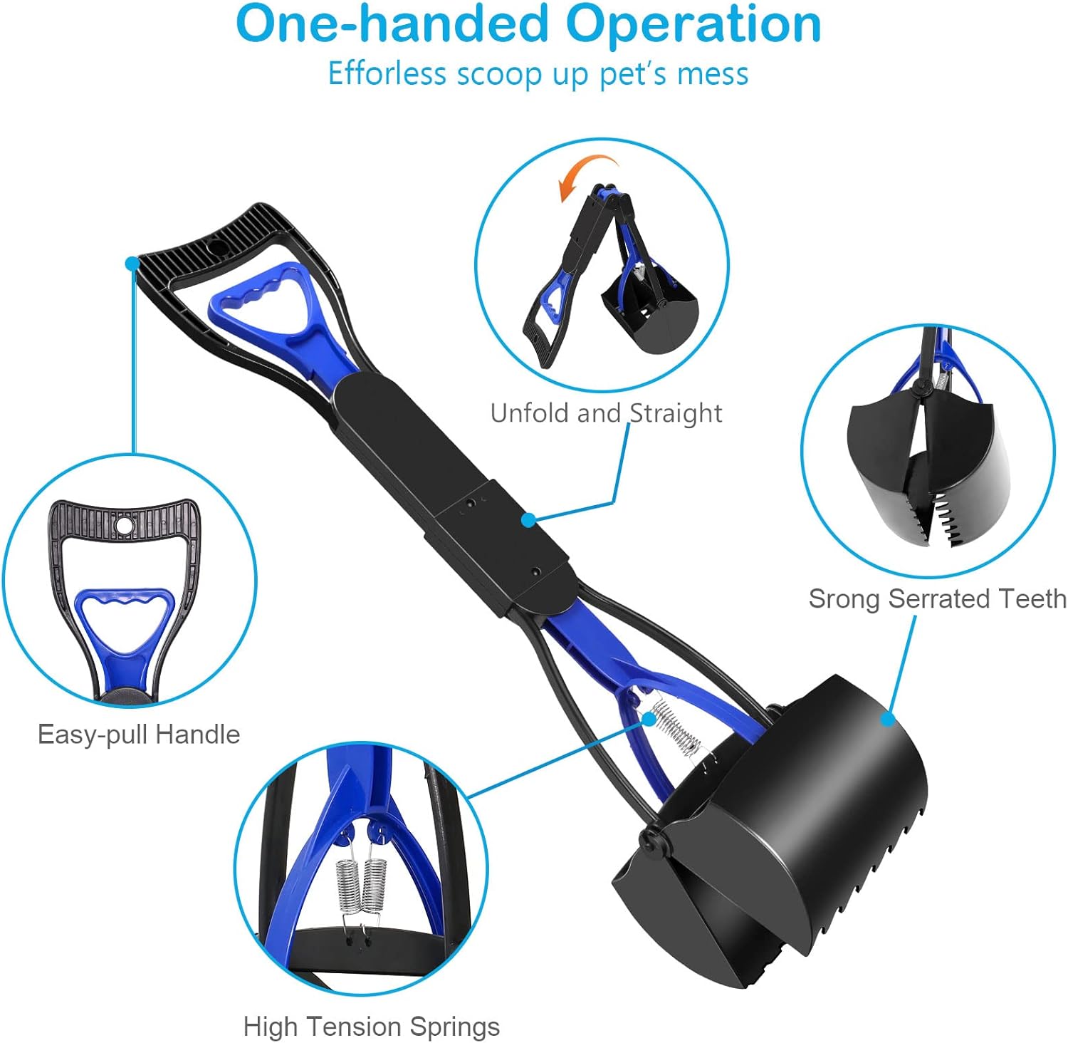 UPSKY Pooper Scooper for Large Small Dogs, Folding Dog Poop Scooper, S