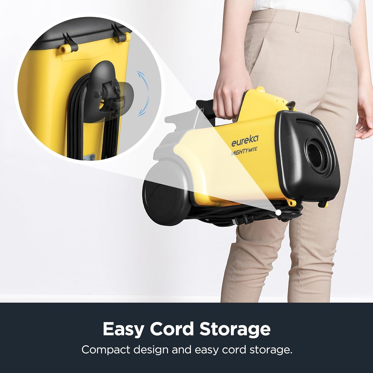 Eureka 3670M Canister Cleaner, Lightweight Powerful Vacuum for Carpets