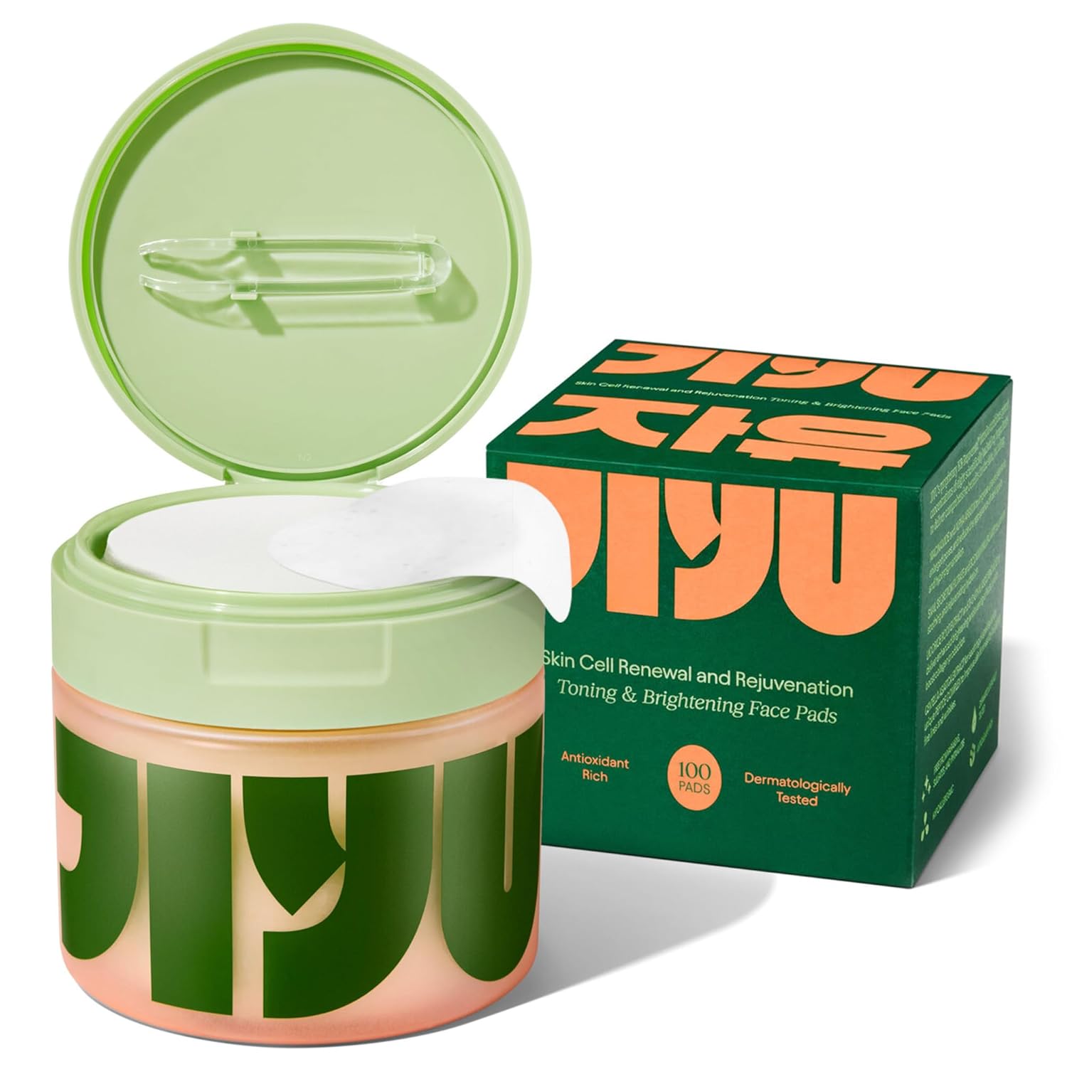 JiYu Toning Polish Pads - Korean Skincare for Dark Spots, Wrinkles & D