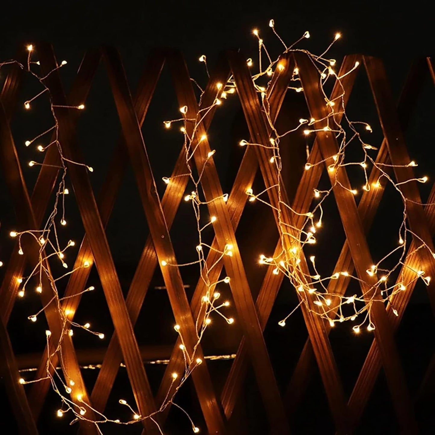Solar Fairy Lights - 29.53Ft 300 LED Waterproof Solar Firecracker Lights with 8 Modes, Outdoor Christmas String Lights for Garden, Wedding, Party Decor (Warm White)