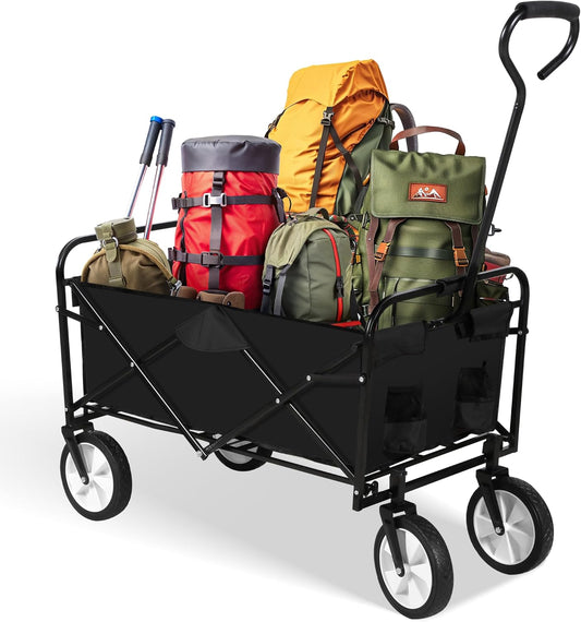 YSSOA Rolling Folding & Rolling Collapsible Garden Cart, Outdoor Campi