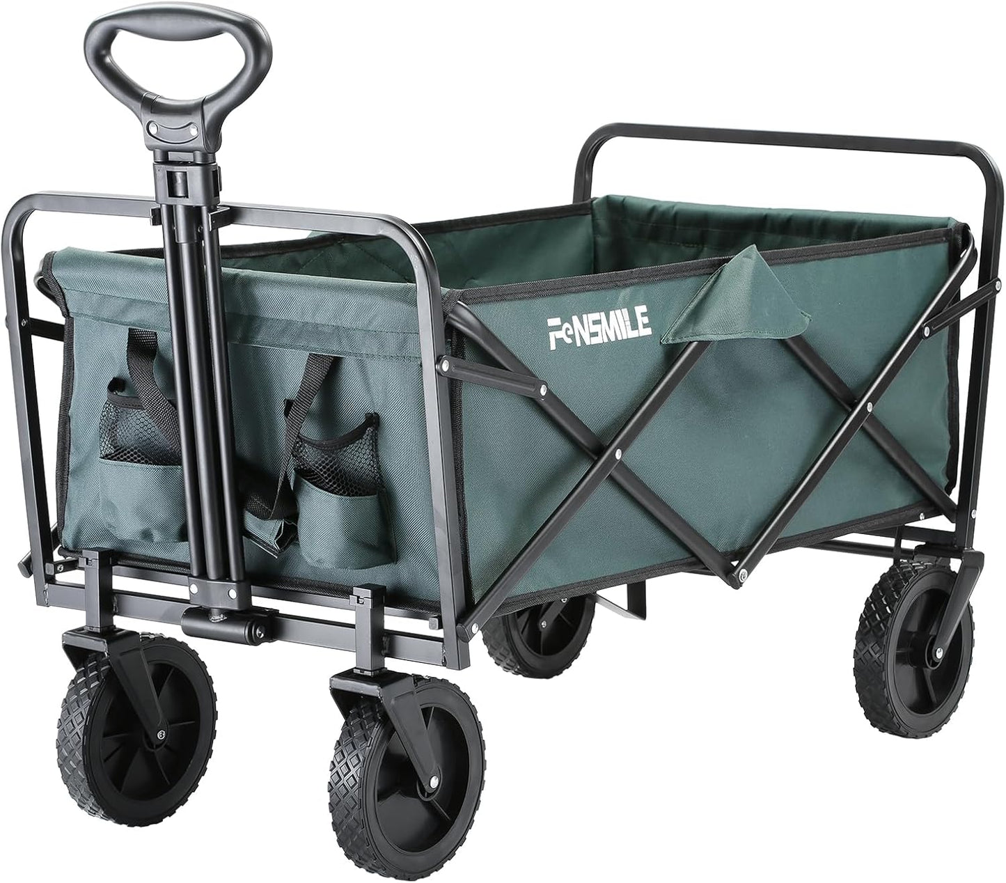 Collapsible Folding Wagon, Heavy Duty 220Lbs Capacity, Foldable Utilit