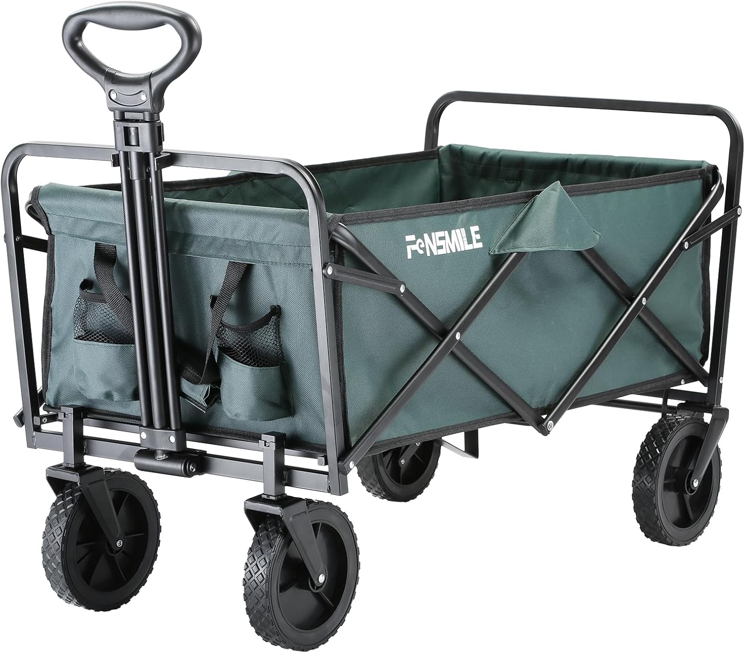 Collapsible Folding Wagon, Heavy Duty 220Lbs Capacity, Foldable Utilit