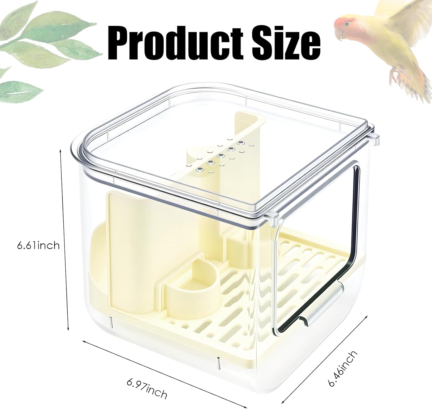 No Mess Automatic Bird Feeder, 2-in-1 Large Capacity Feeding Bowl for 