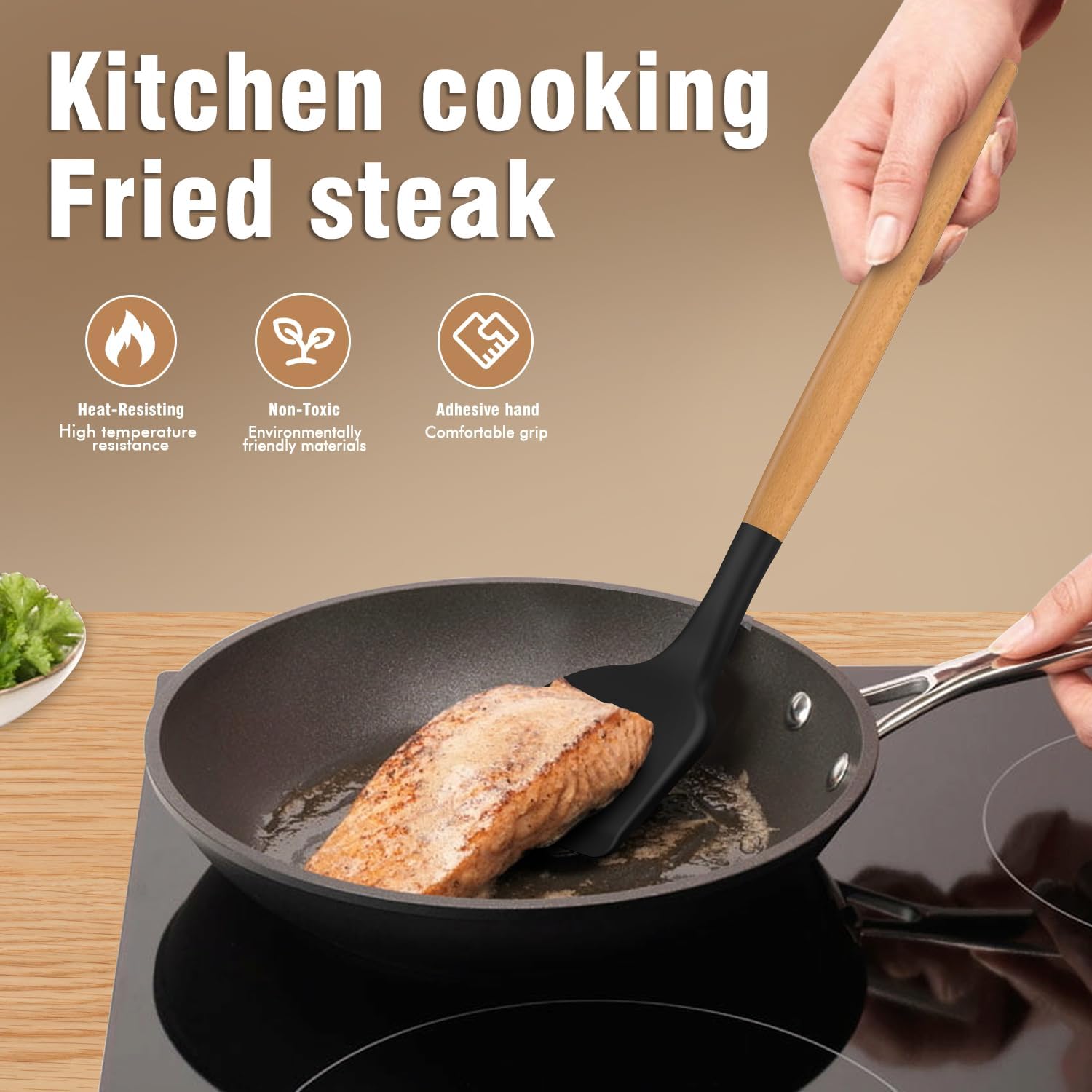 Silicone Cooking Utensils Set - AVGPD Silicone Kitchen Utensils for Co
